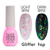 Изображение  Топ для ногтей без липкого слоя Toki-Toki Glitter Top 5 мл