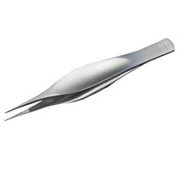Изображение  Tweezers ultra-thin straight pointed with notch, 11 cm, KIEHL 140211