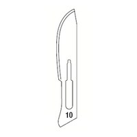Изображение  Лезвия для скальпеля №10 с креплением стандарт №3, шт., Schreiber 3635/10