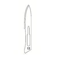 Изображение  Blades for scalpel No. 13 with fastening standard No. 3, pack./100 pcs., Schreiber 3635/13