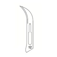 Изображение  Blades for scalpel No. 12 with fastening standard No. 3, pack./100 pcs., Schreiber 3635/12