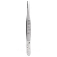 Изображение  Straight anatomical tweezers with transverse notch and rounded edges Taylor, 9 cm, Medesy 1027/90