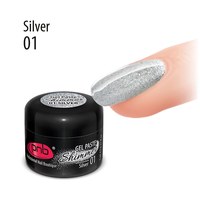 Зображення  Гель-паста PNB Shimmer 5 мл, № 01 Silver