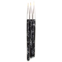 Изображение  A set of liners for painting on nails 3 pcs, black marble pattern