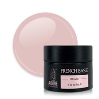 Изображение  Camouflage base ADORE prof. French Base 15 ml №03 - nude, Volume (ml, g): 15, Color No.: 3