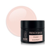 Изображение  Camouflage base ADORE prof. French Base 30 ml №08 - natural, Volume (ml, g): 30, Color No.: 8