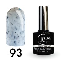 Изображение  Camouflage base for gel polish Roks Rubber Base French Potal 12 ml, No. 93, Volume (ml, g): 12, Color No.: 93