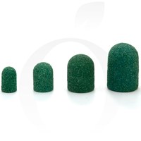 Зображення  Наждаковий ковпачок для манікюру зелений 80 грит 1 шт, 13 мм, Діаметр головки фрези (мм): 13, Колір: Зелений