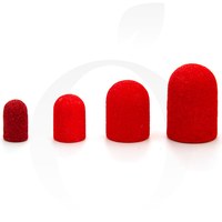Зображення  Наждаковий ковпачок для манікюру червоний 120 грит 1 шт, 13 мм, Діаметр головки фрези (мм): 13, Колір: Червоний
