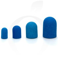 Зображення  Наждаковий ковпачок для манікюру блакитний 160 грит 1 шт, 13 мм, Діаметр головки фрези (мм): 13, Колір: Блакитний