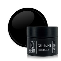 Изображение  Гель-краска с липким слоем ADORE prof. Gel Paint 5г №02 black, Объем (мл, г): 5, Цвет №: 02