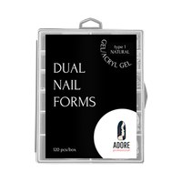 Изображение  Reusable top extension forms ADORE prof. Dual Nail Forms 120pcs Type 1 - natural