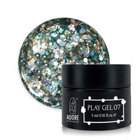 Изображение  Glitter gel for nail design ADORE prof. Play Gel 5g P-07 champagne, Volume (ml, g): 5, Color No.: P-07 champagne