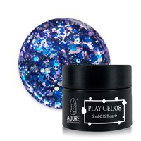 Изображение  Glitter gel for nail design ADORE prof. Play Gel 5g P-08 blue-lilac, Volume (ml, g): 5, Color No.: P-08 blue-lilac