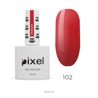 Изображение  Gel polish Pixel №102 (cherry), 8 ml, Volume (ml, g): 8, Color No.: 102
