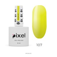 Изображение  Гель-лак Pixel №107 (кислотно-желтый), 8 мл, Объем (мл, г): 8, Цвет №: 107