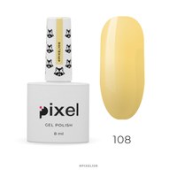 Изображение  Гель-лак Pixel №108 (солнечно-желтый), 8 мл, Объем (мл, г): 8, Цвет №: 108
