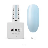 Изображение  Gel polish Pixel No. 128 (milky blue), 8 ml, Volume (ml, g): 8, Color No.: 128