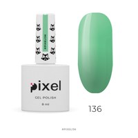 Изображение  Gel polish Pixel №136 (light grassy), 8 ml, Volume (ml, g): 8, Color No.: 136