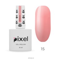 Изображение  Гель-лак Pixel №015 (персиково-розовый), 8 мл, Объем (мл, г): 8, Цвет №: 015