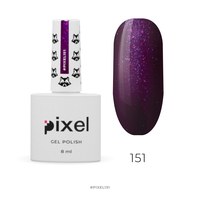 Изображение  Гель-лак Pixel №151 (фиолетовый с блестками), 8 мл, Объем (мл, г): 8, Цвет №: 151