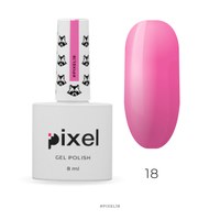 Изображение  Gel polish Pixel No. 018 (bright coral pink), 8 ml, Volume (ml, g): 8, Color No.: 18