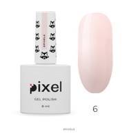 Изображение  Гель-лак Pixel №006 (пастельный бежево-розовый), 8 мл, Объем (мл, г): 8, Цвет №: 006
