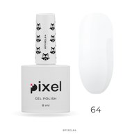 Изображение  Гель-лак Pixel №064 (молочный), 8 мл, Объем (мл, г): 8, Цвет №: 064