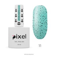 Изображение  Gel Polish Pixel Drops No. 11 (turquoise with black crumbs), 8 ml, Volume (ml, g): 8, Color No.: 11