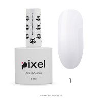 Изображение  Gel Polish Pixel Milk Choice No. 01 (milky light lilac), 8 ml, Volume (ml, g): 8, Color No.: 1