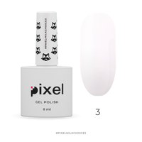 Изображение  Gel polish Pixel Milk Choice No. 03 (milky pale lilac), 8 ml, Volume (ml, g): 8, Color No.: 3