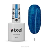 Зображення  Гель-лак Pixel Spark №09 (синій, світловідбивний), 8 мл, Об'єм (мл, г): 8, Цвет №: 08