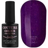 Изображение  Гель-лак Couture Colour 030 фиолетовый с блестками 9 мл, Цвет №: 030