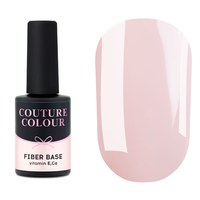 Изображение  Base for gel polish Couture Color Fiber Base FB 03 Icy Pink pale pink, 9 ml