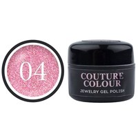 Изображение  Гель-лак Couture Colour Jewelry J04 (персиково-розовый с блестками), 5 мл, Объем (мл, г): 5, Цвет №: J04