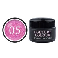 Зображення  Гель-лак Couture Colour Jewelry J05 (рожевий з блискітками), 5 мл, Об'єм (мл, г): 5, Цвет №: J05
