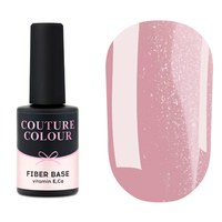 Изображение База для гель-лака Couture Colour Fiber Base FB 04 Shimmer Pink розовый с шиммером, 9 мл