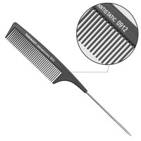 Изображение  Hair comb with metal tail T&G 0912 black