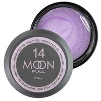 Изображение  Moon Full Poly Gel №14 полигель для наращивания ногтей Розовый бриллиант с шиммером, 30 мл, Объем (мл, г): 30, Цвет №: 14