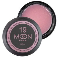 Зображення  Moon Full Poly Gel №19 полігель для нарощування нігтів Насичено-рожевий з шиммером, 30 мл, Об'єм (мл, г): 30, Цвет №: 19