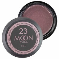 Изображение  Moon Full Poly Gel №23 полигель для наращивания ногтей Бежево-розовый с шиммером, 30 мл, Объем (мл, г): 30, Цвет №: 23