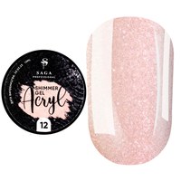 Изображение  Gel for building SAGA Acryl Gel No. 12 pale pink with shimmer, 13 ml, Volume (ml, g): 13, Color No.: 12