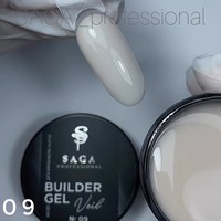 Изображение  Gel for building SAGA Builder Gel Veil No. 09 milky beige, 30 ml, Volume (ml, g): 30, Color No.: 9