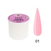 Изображение  База камуфлирующая SAGA Color Base №01 розовый, 30 мл, Объем (мл, г): 30, Цвет №: 01