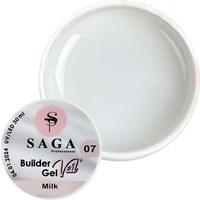 Зображення  Гель для нарощування SAGA Builder Gel Veil №07 молочно-білий, 30 мл, Об'єм (мл, г): 30, Цвет №: 07