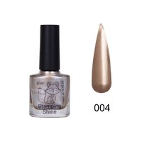Изображение  Лак-краска для стемпинга SAGA Stamping Shine №04 мягкий бронзовый перламутр, 8 мл, Объем (мл, г): 8, Цвет №: 04