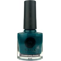 Изображение  Лак-краска для стемпинга SAGA Stamping Paint №19 темный зелено-синий, 8 мл, Цвет №: 19