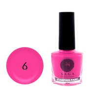 Изображение  Лак-краска для стемпинга SAGA Stamping Paint №06 розовый, 8 мл, Цвет №: 06