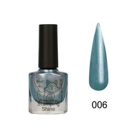 Изображение  Лак-краска для стемпинга SAGA Stamping Shine №06 бирюзовый перламутр, 8 мл, Объем (мл, г): 8, Цвет №: 06