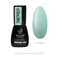 Зображення  Base Siller Octo Cover RAL 5018 камуфлююча база з Octopirox, 8 мл, Об'єм (мл, г): 8, Цвет №: RAL 5018